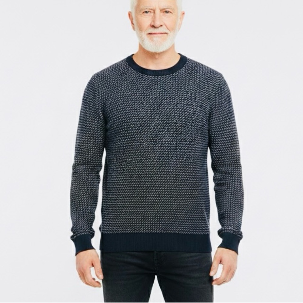 FA Viscose Blend Men's Cozy Yarn Nordic Stitch Sweater size 2XL Very Soft
